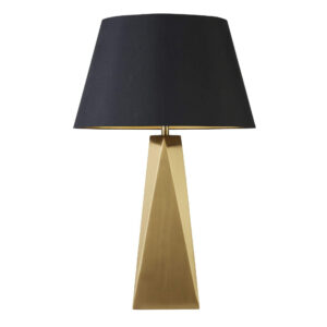Maestro Brushed Brass Lamp with Black Shade 75cm - Avant Garde Furniture - Designer Furniture Store & Luxury Home Decor