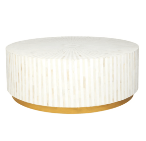 Makayla Beige Bone Inlay Coffee Table - Avant Garde Furniture - Designer Furniture Store & Luxury Home Decor