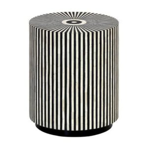 Makayla Black White Boner Sidetable - Avant Garde Furniture - Designer Furniture Store & Luxury Home Decor