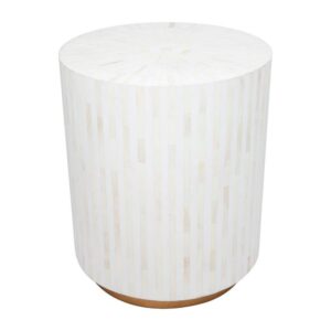 Makayla Natural Bone Inlay Sidetable - Avant Garde Furniture - Designer Furniture Store & Luxury Home Decor