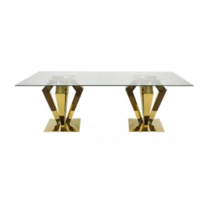 Manheim Gold Glass Dining Table 250cm - Avant Garde Furniture - Designer Furniture Store & Luxury Home Decor