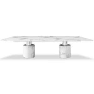 Marciano White Grey Marble Conference Dining Table 304cm - Avant Garde Furniture - Designer Furniture Store & Luxury Home Decor