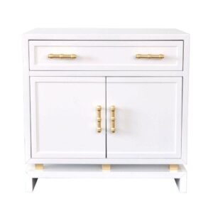 Marcus White Lacquer Gold Leaf Cabinet - Avant Garde Furniture - Designer Furniture Store & Luxury Home Decor