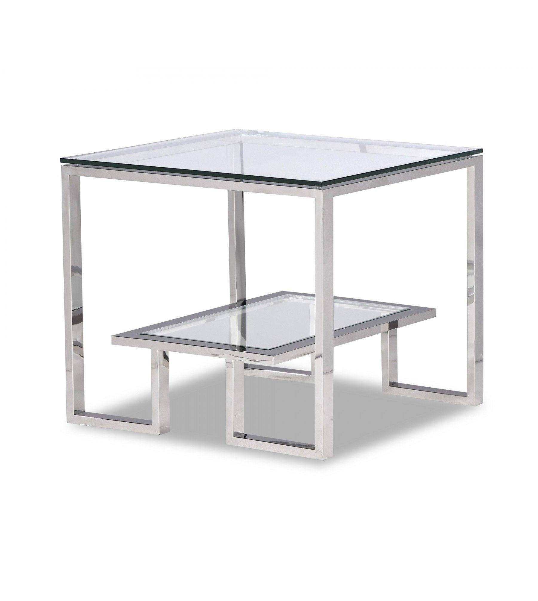 Mayfair Stainless Steel Side Table - Avant Garde Furniture - Designer Furniture Store & Luxury Home Decor