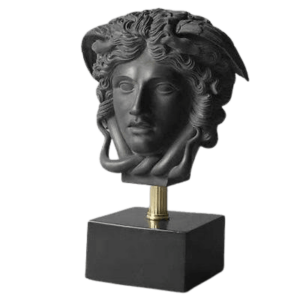 Medusa Nero Marble Head on Marble Stand - Avant Garde Furniture - Designer Furniture Store & Luxury Home Decor
