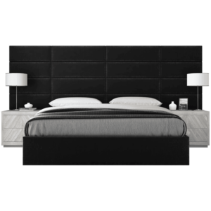 Mercer Black Velvet Bed with Matching Bedside Panels - Avant Garde Furniture - Designer Furniture Store & Luxury Home Decor