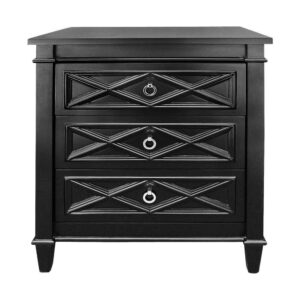 Mercer Plantation Black Silver Large Bedside - Avant Garde Furniture - Designer Furniture Store & Luxury Home Decor