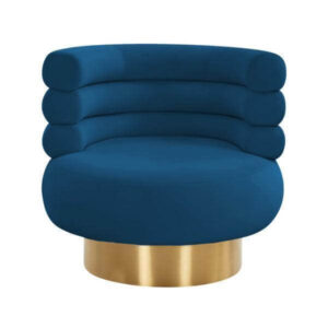 Meridian Navy Velvet Gold Chair - Avant Garde Furniture - Designer Furniture Store & Luxury Home Decor