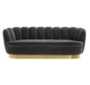 Mirage Essex Black Velvet Brass Sofa - Avant Garde Furniture - Designer Furniture Store & Luxury Home Decor