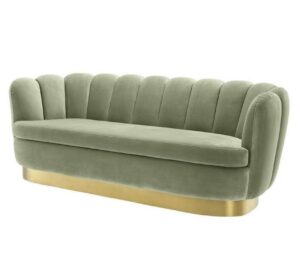 Mirage Savona Moss Velvet Brass Sofa - Avant Garde Furniture - Designer Furniture Store & Luxury Home Decor