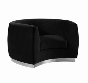 Missoni Black Velvet Chrome Armchair Sofa - Avant Garde Furniture - Designer Furniture Store & Luxury Home Decor