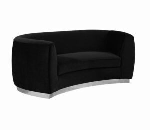 Missoni Black Velvet Chrome Sofa 178cm - Avant Garde Furniture - Designer Furniture Store & Luxury Home Decor