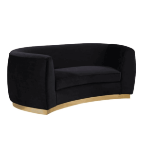 Missoni Black Velvet Gold Sofa 178cm - Avant Garde Furniture - Designer Furniture Store & Luxury Home Decor