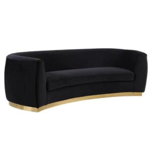 Missoni Black Velvet Gold Sofa 232cm - Avant Garde Furniture - Designer Furniture Store & Luxury Home Decor