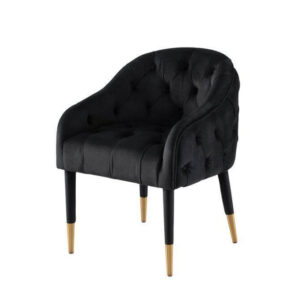 Missoni Black Velvet Tufted Gold Dining Chair - Avant Garde Furniture - Designer Furniture Store & Luxury Home Decor