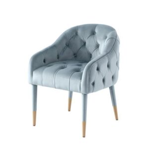 Missoni Light Blue Velvet Tufted Dining Chair - Avant Garde Furniture - Designer Furniture Store & Luxury Home Decor