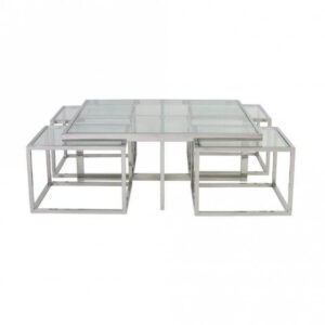 Missoni Silver Glass Coffee Table Set - Avant Garde Furniture - Designer Furniture Store & Luxury Home Decor