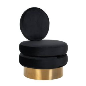Monroe Black Velvet Brushed Brass Chair - Avant Garde Furniture - Designer Furniture Store & Luxury Home Decor