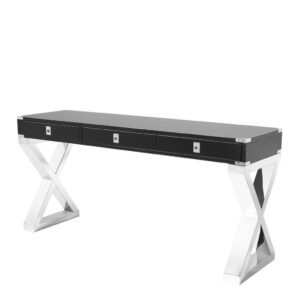 Montana Black Chrome Drawer Console - Avant Garde Furniture - Designer Furniture Store & Luxury Home Decor