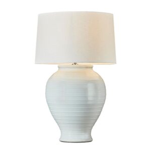 Montauk Ivory Ceramic Lamp with Black Shade - Avant Garde Furniture - Designer Furniture Store & Luxury Home Decor