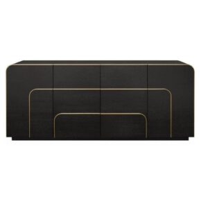Montenegro Black Oak Brass Buffet - Avant Garde Furniture - Designer Furniture Store & Luxury Home Decor