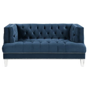 Morelli Blue Velvet Lucite Sofa 162cm - Avant Garde Furniture - Designer Furniture Store & Luxury Home Decor