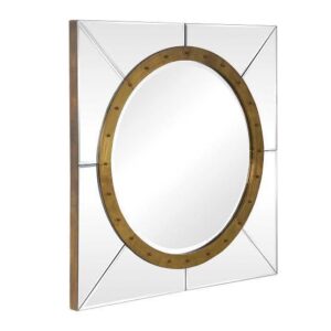 Nautical Brass Square Wall Mirror 100cm - Avant Garde Furniture - Designer Furniture Store & Luxury Home Decor