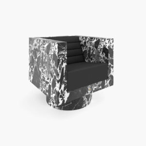 Nero Black Canvas Armchair - Avant Garde Furniture - Designer Furniture Store & Luxury Home Decor