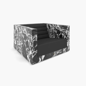 Nero Black Canvas Sofa Armchair - Avant Garde Furniture - Designer Furniture Store & Luxury Home Decor