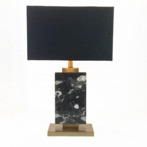 Nero Black Marble Gold Lamp with Black Shade - Avant Garde Furniture - Designer Furniture Store & Luxury Home Decor