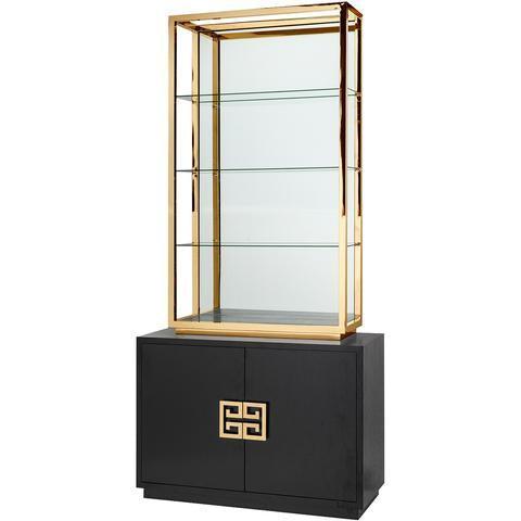 Nobu Black Ash Chrome Etagere Cabinet - Avant Garde Furniture - Designer Furniture Store & Luxury Home Decor