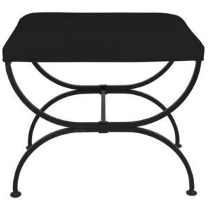 Novac Black Linen Iron stool - Avant Garde Furniture - Designer Furniture Store & Luxury Home Decor