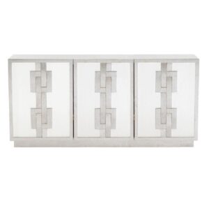 Odessa Antique Silver Lacquer White 3 Door Cabinet 183cm - Avant Garde Furniture - Designer Furniture Store & Luxury Home Decor