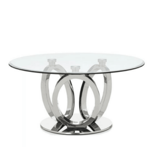 Oliver Chrome Glass Dining Table - Avant Garde Furniture - Designer Furniture Store & Luxury Home Decor