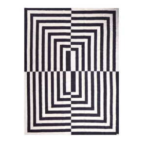 Opt Black White Cowhide Rug 6 x 9 - Avant Garde Furniture - Designer Furniture Store & Luxury Home Decor