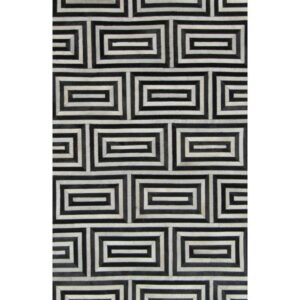 Opt Black White Cowhide Rug 6 x 9 - Avant Garde Furniture - Designer Furniture Store & Luxury Home Decor