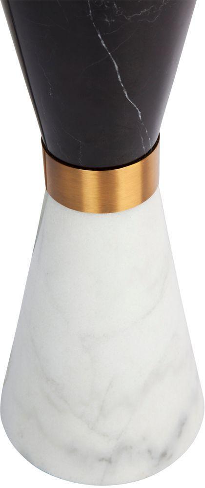 Opt Black White Marble Table Lamp with Black Shade - Avant Garde Furniture - Designer Furniture Store & Luxury Home Decor