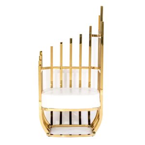 Opulence White Velvet Gold Chair - Avant Garde Furniture - Designer Furniture Store & Luxury Home Decor