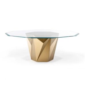 Origami Brushed Brass Dining Table 150cm - Avant Garde Furniture - Designer Furniture Store & Luxury Home Decor