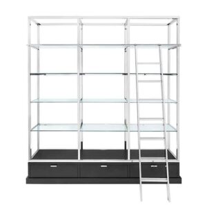 Compagnie Bibliothèque Chrome Black Etagere - Avant Garde Furniture - Designer Furniture Store & Luxury Home Decor
