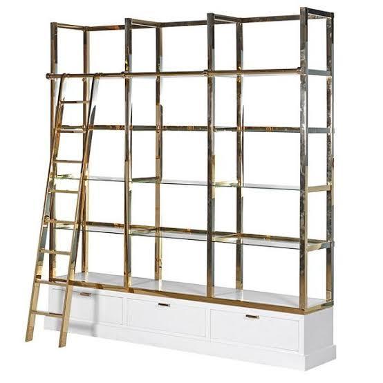 Compagnie Bibliothèque Gold Black Etagere - Avant Garde Furniture - Designer Furniture Store & Luxury Home Decor