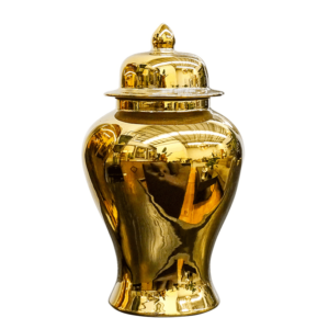Pagoda Gold Ceramic Temple Jar 60cm - Avant Garde Furniture - Designer Furniture Store & Luxury Home Decor