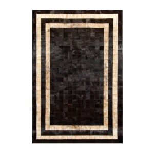 Palazzo Black Brown Cowhide Rug 6 x 9 - Avant Garde Furniture - Designer Furniture Store & Luxury Home Decor