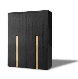 Palisade Black Oak and Brass Armoire Cabinet - Avant Garde Furniture - Designer Furniture Store & Luxury Home Decor