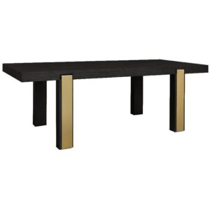 Palisade Black Oak Brass Dining Table - Avant Garde Furniture - Designer Furniture Store & Luxury Home Decor