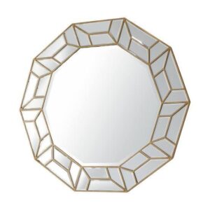 Palladium Champagne Hexagon Wall Mirror - Avant Garde Furniture - Designer Furniture Store & Luxury Home Decor