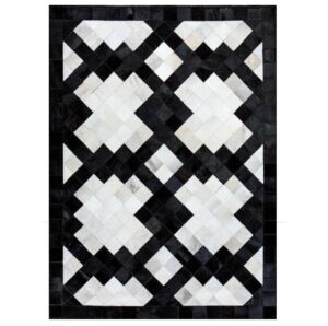 Palladium Black White Grey Cowhide Rug 6 x 9 - Avant Garde Furniture - Designer Furniture Store & Luxury Home Decor