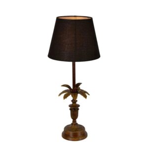 Palmas Antique Brass Table Lamp with Black Shade - Avant Garde Furniture - Designer Furniture Store & Luxury Home Decor