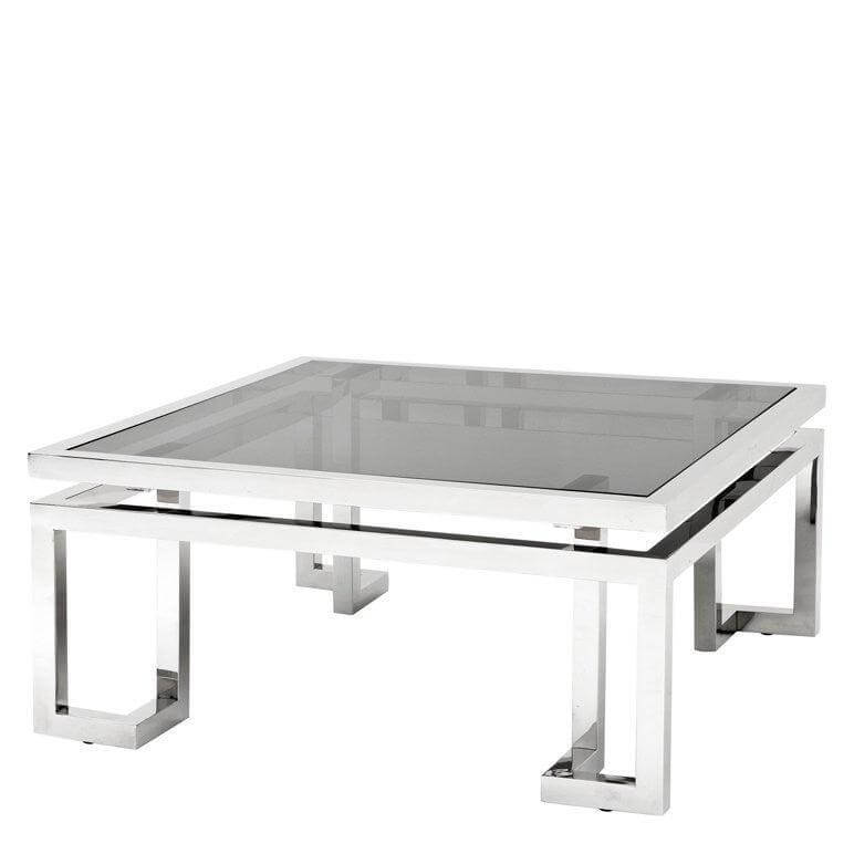 Palmer Chrome Smoked Glass Coffee Table - Avant Garde Furniture - Designer Furniture Store & Luxury Home Decor