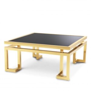Palmer Gold Black Glass Coffee Table - Avant Garde Furniture - Designer Furniture Store & Luxury Home Decor